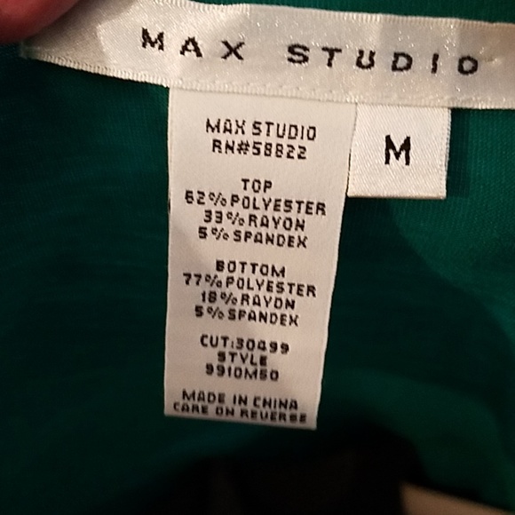 Max Studio green ribbon dress, M - Picture 4 of 4